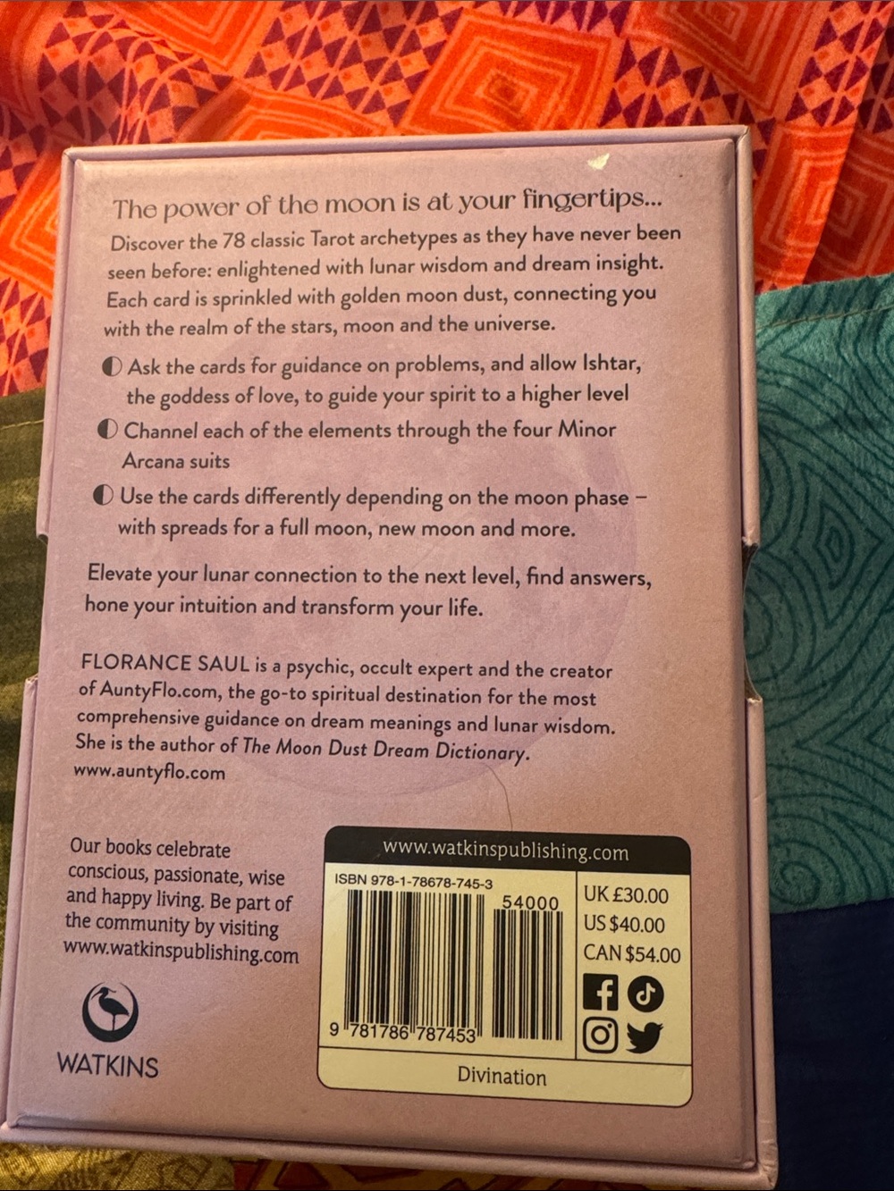 The Moon Dust Tarot by Florance Saul - Pink & Gold Deck - Picture 2 of 11